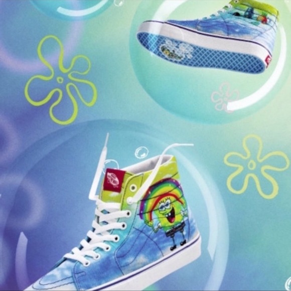 New Sk8 Hi Spongebob SquarePants Imaginaaation Shoes New Mens - Picture 3 of 6